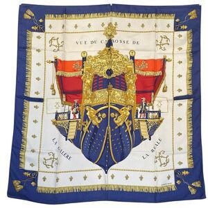 Vintage Hermes Silk Scarf “ La Reale Vue Du Carrosse De La Galere” Carre 90